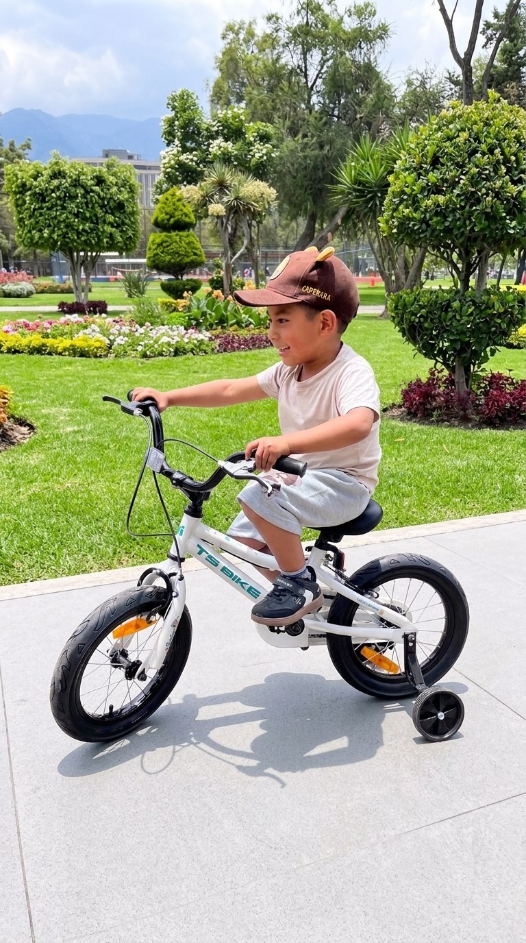 Niño en su bicicleta TS Bike infantil